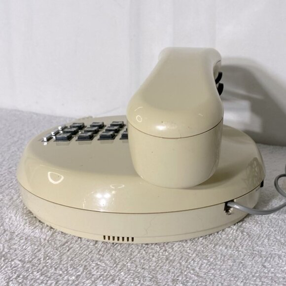 Vintage 70s Northern Telecom Ivory Round Push Button Phone Telephone - Picture 7 of 16
